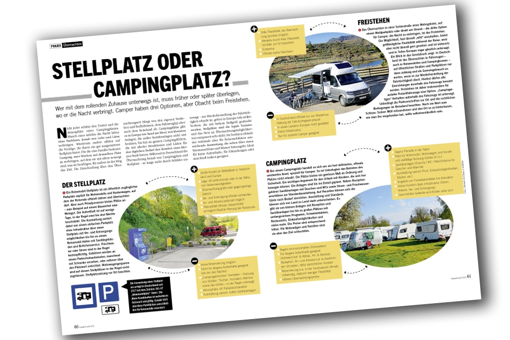 CamperCoach Stellplatz/Campingplatz/Freistehen
