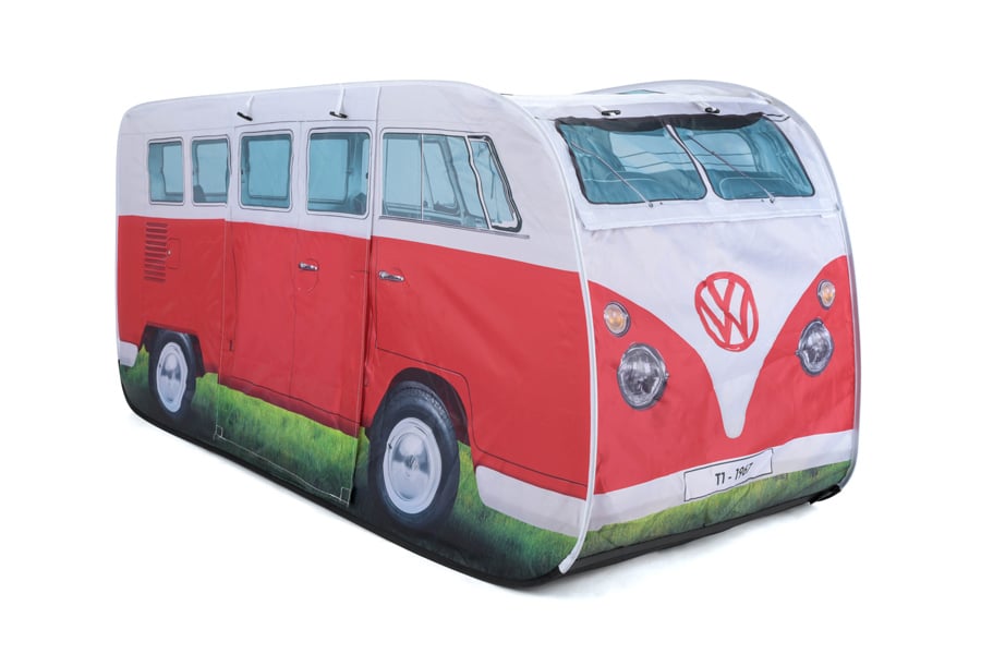 VW-T1-Bus Pop-Up-Spielzelt in rot-weiß