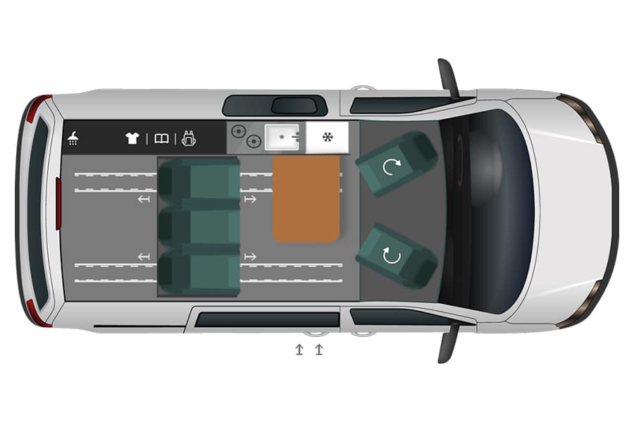 Panama Campervan P10+ Grundriss