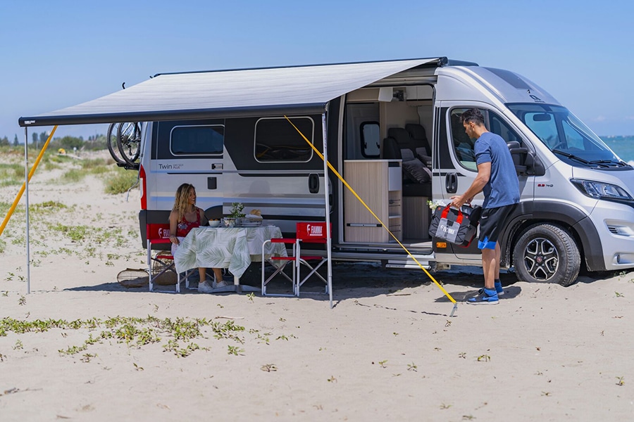 Camping Markisenhalter für Thule Fiamma Dometic Markiesen - kompatibel mit  VW T6 T5 T4 T6.1 Ford Nugget Markisenfuß für Camper, Wohnwagen, Wohnmobil