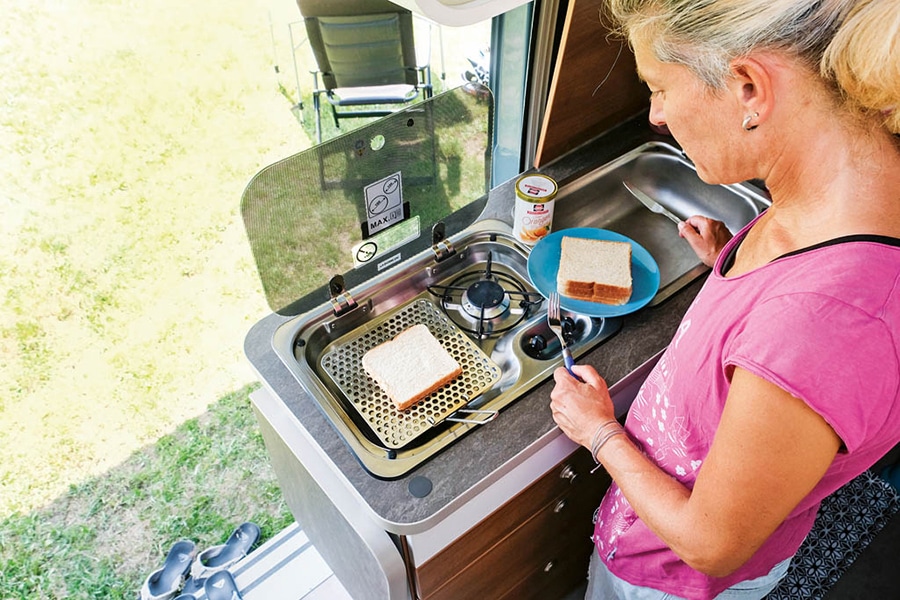Reimo Edelstahl Toaster mit Faltgriff