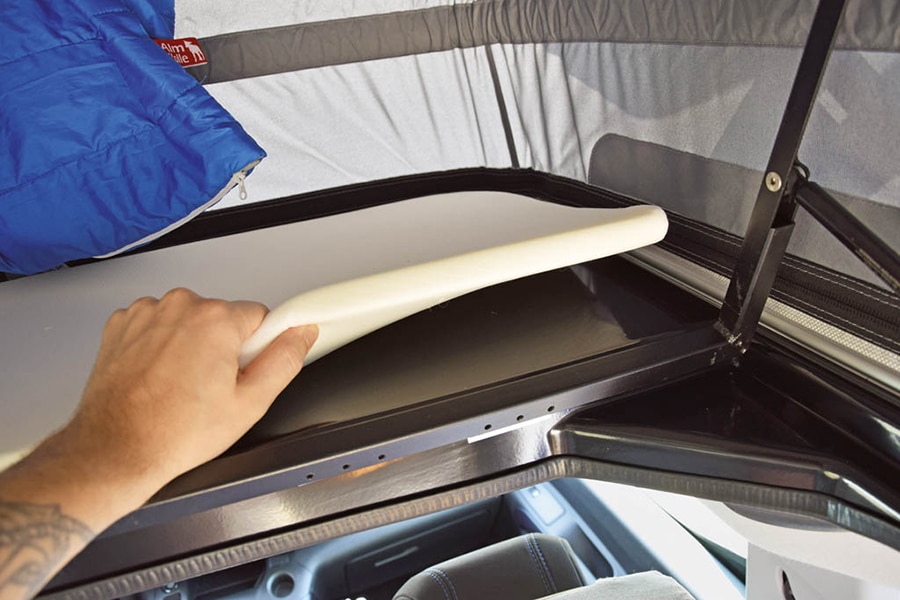 Matratze im oberen Bett