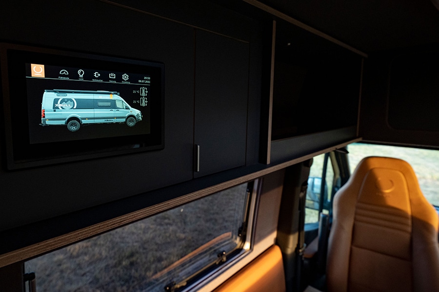 Das große Touchdisplay im XBull