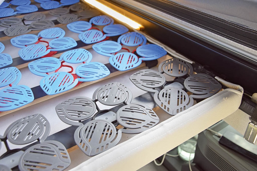 Unterfederung des Bettes im Aufstelldach