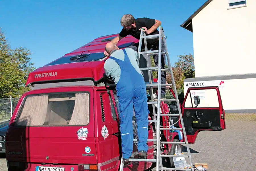 Anbringen des Solarpanels