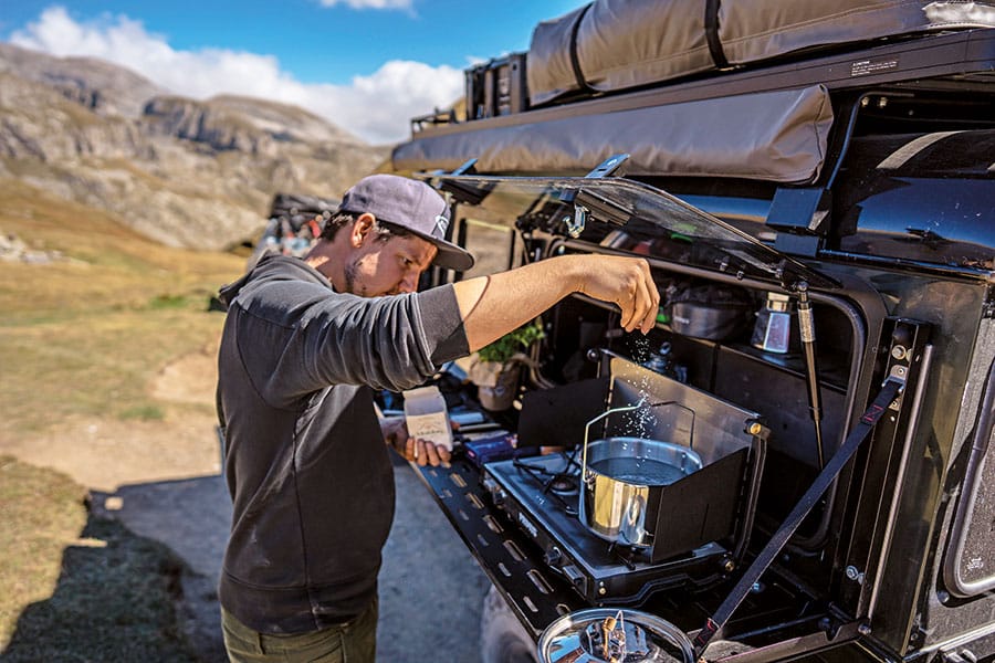 Outdoor Kochen auf der Reise