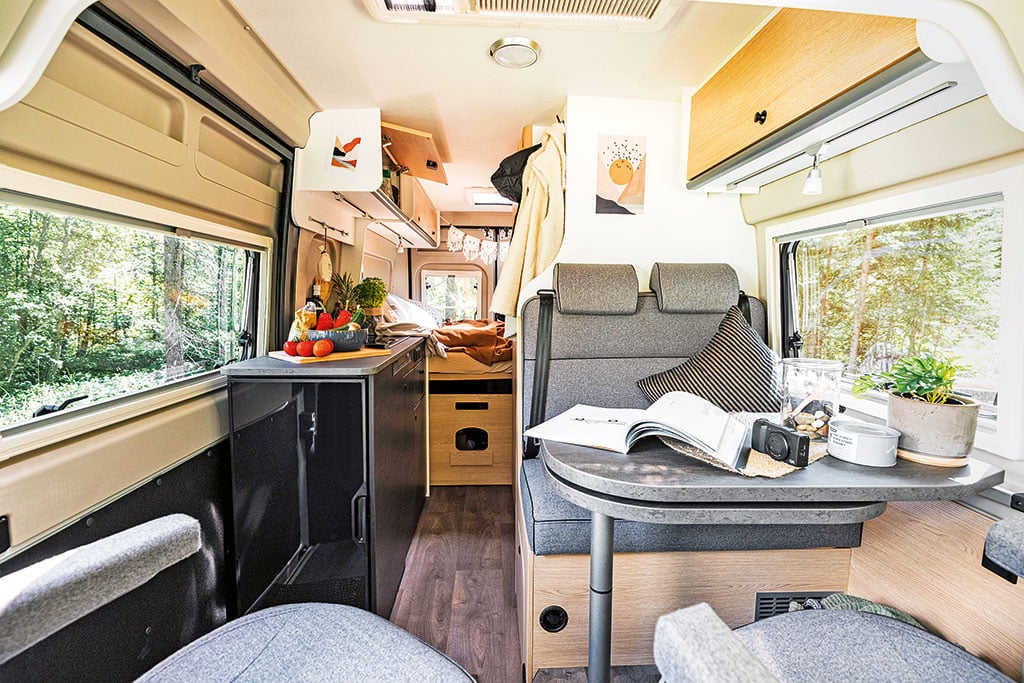 Wohnraum im Campervan