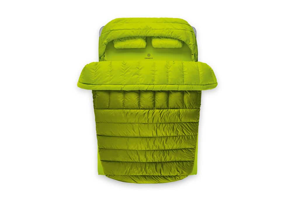 Grüner großer Schlafsack