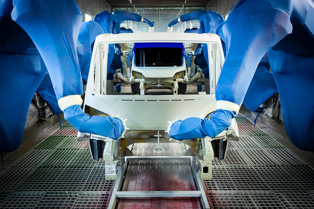 Lackieren der Karosserie