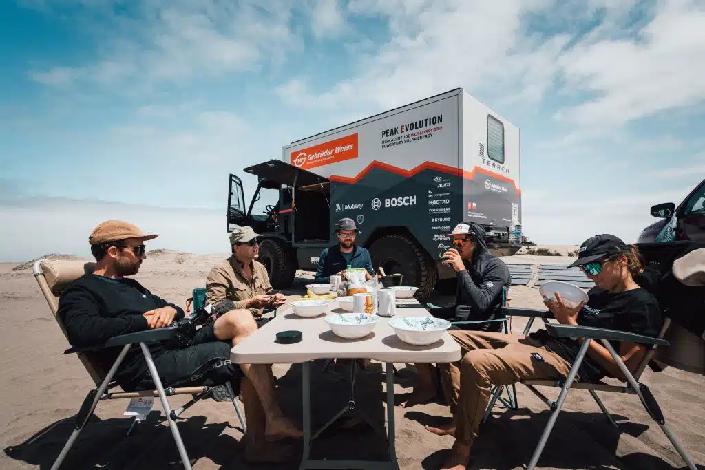 Peak Evolution Höhenweltrekord in Chile From left Koller, von Planta, Koller, Proeschel, Plocinska.