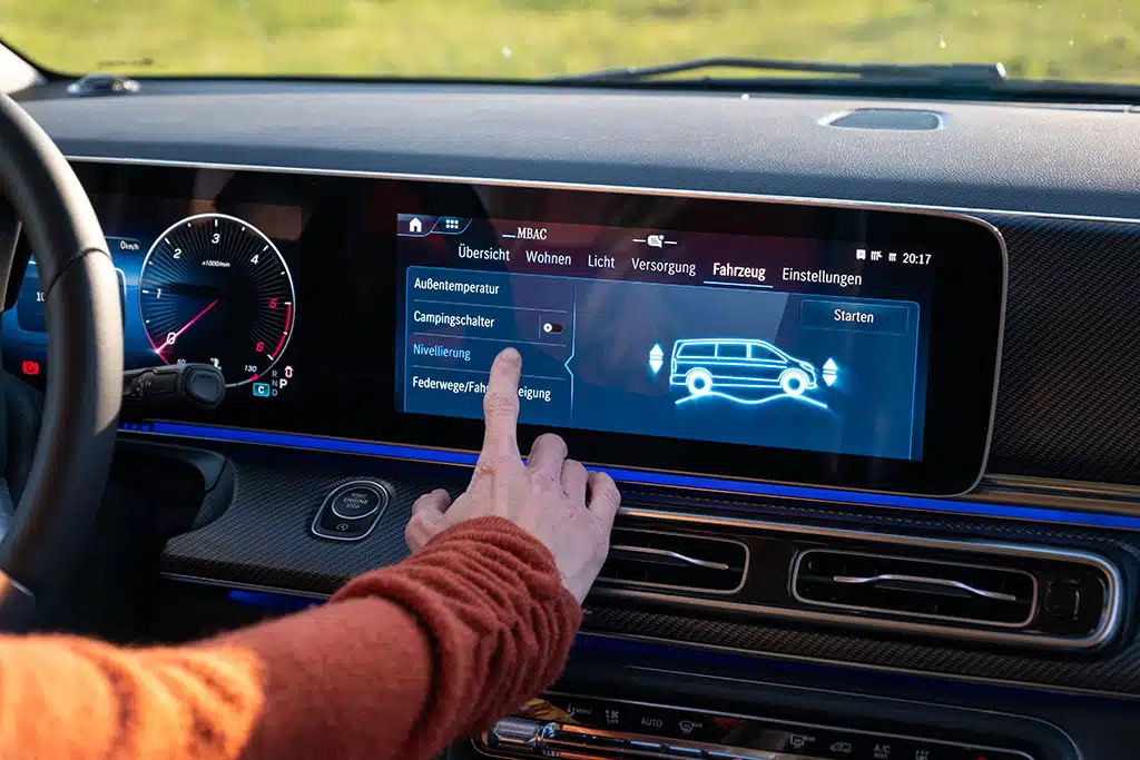 Bedienen einer Funktion über das Touchpanel im Marco Polo