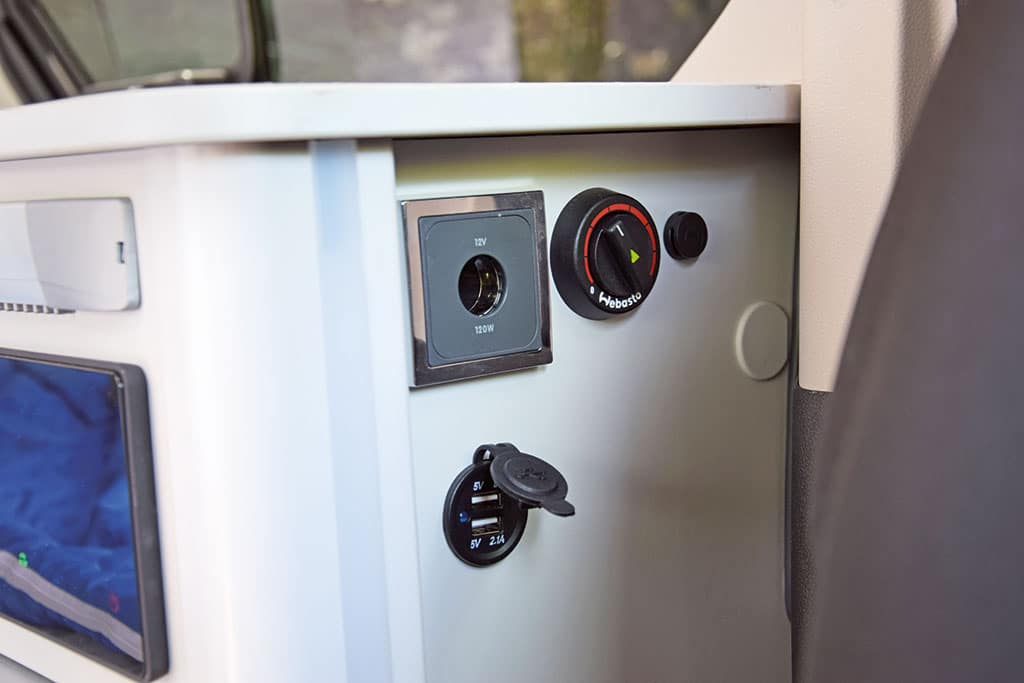 Bedienelemente im Campingbus