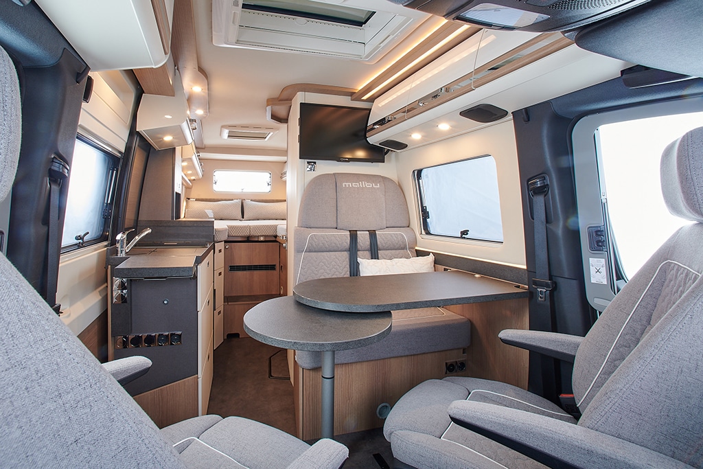 Gediegenes Campervan-Interieur im neuen Malibu Genius