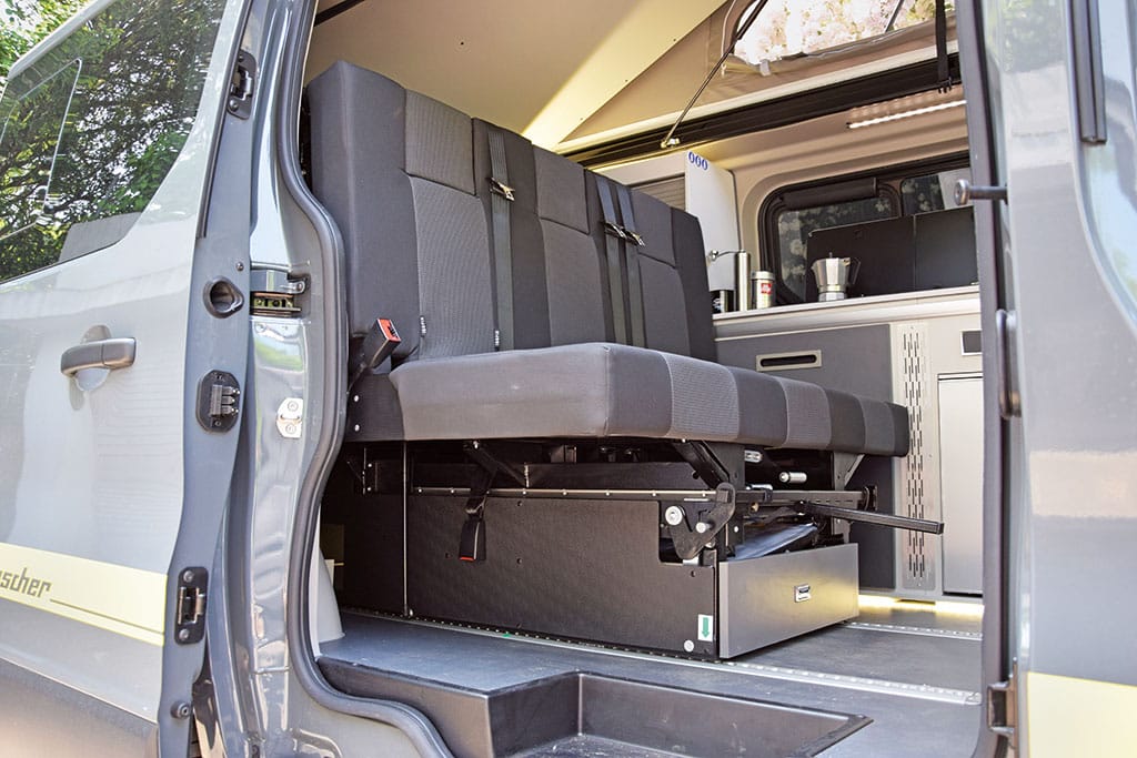 Rücksitzbank im Campingbus