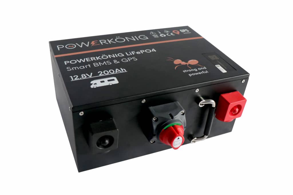 Powerkönig Leuchtwert 200 Ah Untersitzbatterie mit GPS-Modul