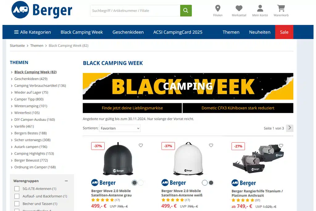 Fritz Berger Webseiten-Screenshot