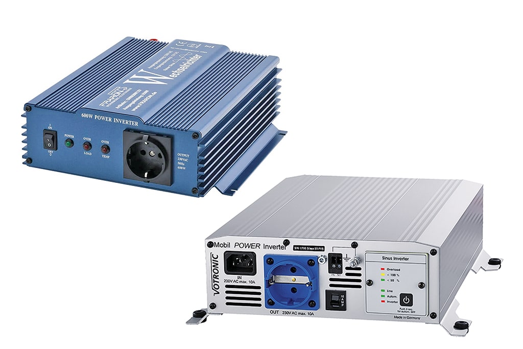 Zwei Wechselrichter.