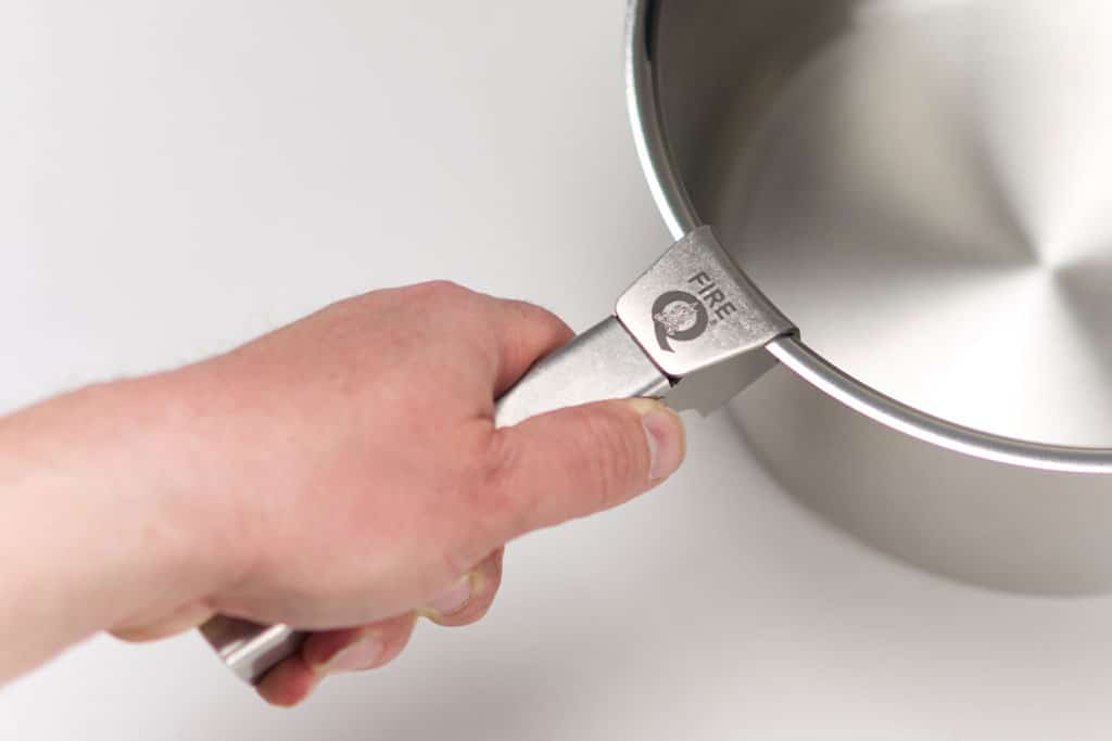 Klemmgriff an einem Topf