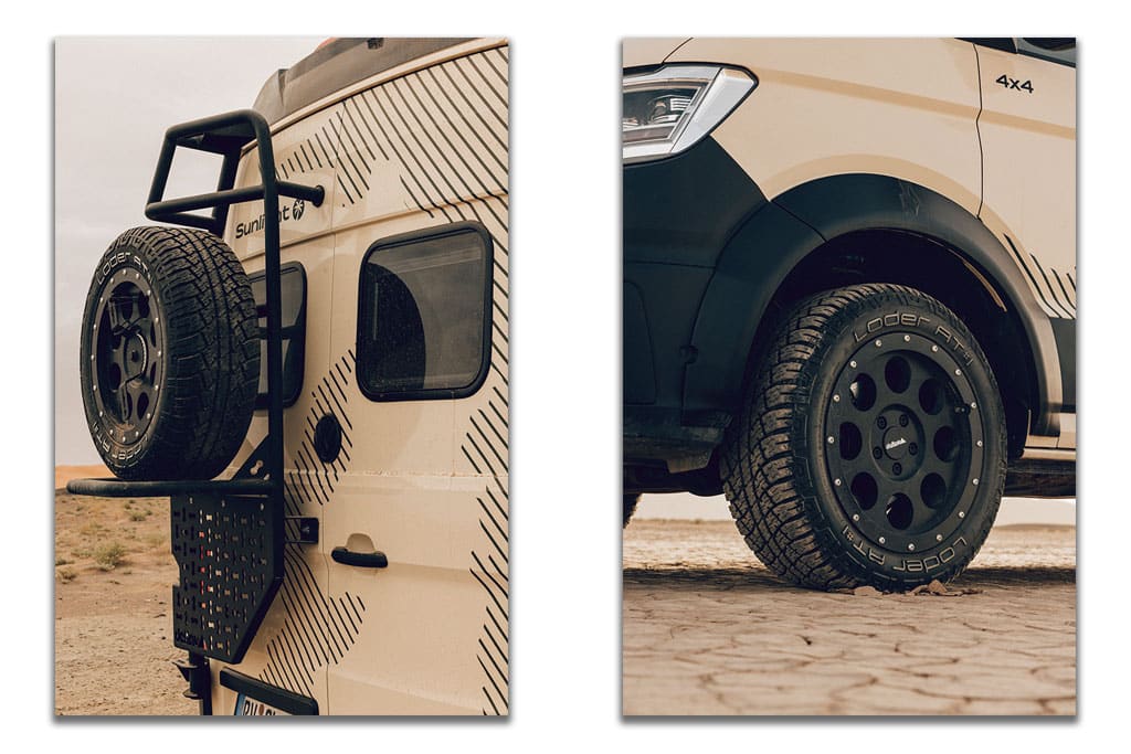 Offorad-Anbauteile an Kastenwagen-Studie von Sunlight