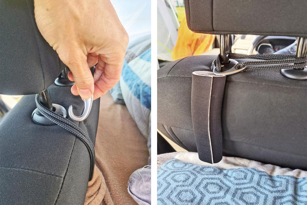 Befestigen des Bettteils an Kopfstützen