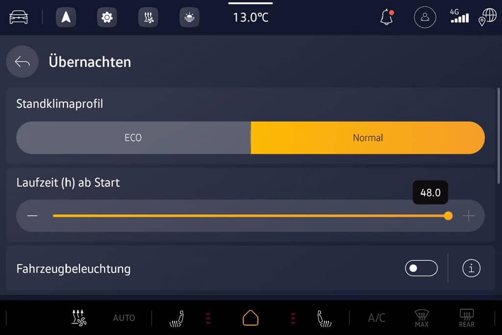 Gute-Nacht-Paket im VW ID. Buzz