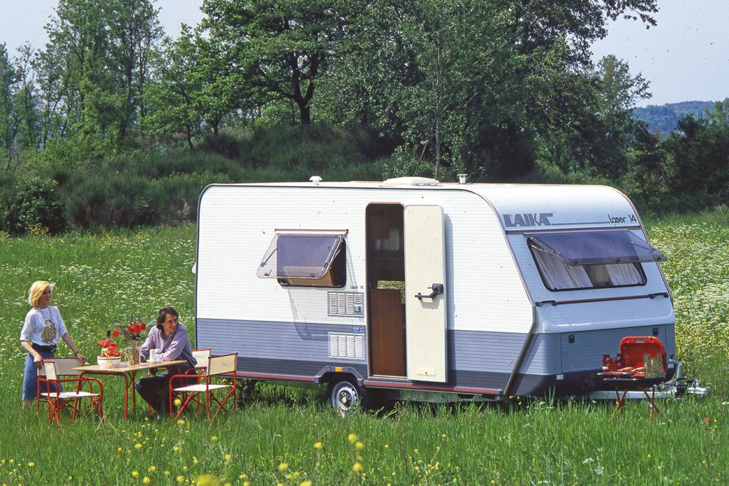 Alter Wohnwagen von Laika
